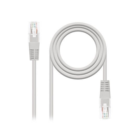*Latiguillo cable red utp cat5e rj45 nanocable 15m -  macho - macho -  gris