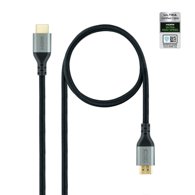 *Cable hdmi 2.1 nanocable 1m -  macho - macho -  negro