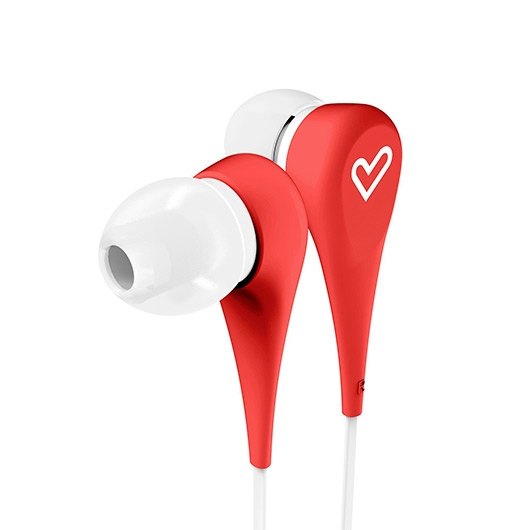 *Auriculares micro energy sistem style 1+ rojo in - ear - microfono - control voz -  cable plano