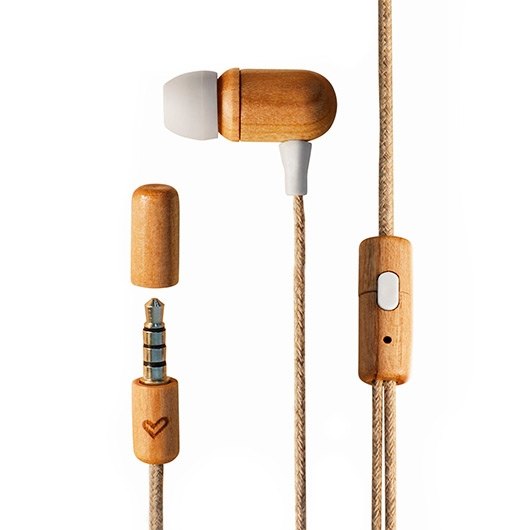 *Auriculares micro energy sistem eco cherry wood eco cherry wood -  jack 3.5mm -  20hz -  cable 120cm
