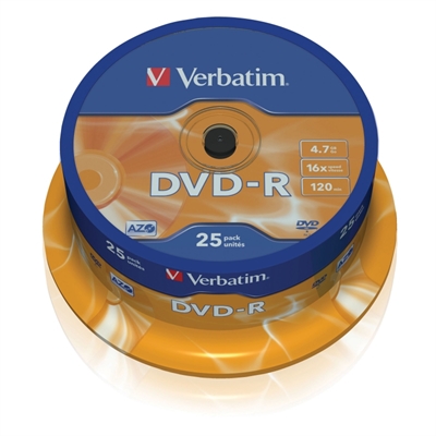 *Verbatim dvd - r 4.7gb 16x tarrina 25uds