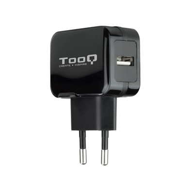 *Cargador de pared tooq usb -  12w -  negro