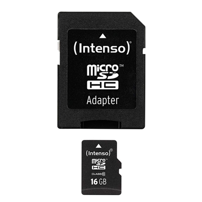 *Tarjeta memoria microsd intenso 16gb cl10 + adaptador sd