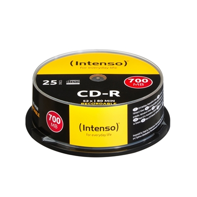 *Tarrina de cd - r virgenes intenso 700mb - 80 min 25 unidades