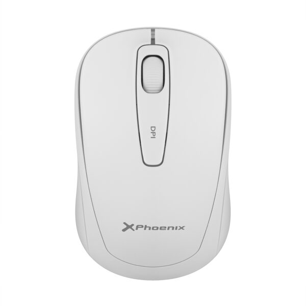 *Phoenix m250 ratón inalámbrico 2.4 ghz receptor usb hasta 1600 dpi compatible con pc mac portátil color blanco