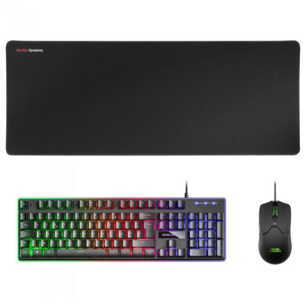 *Kit teclado + raton mars gaming mcpx rgb + alfombrilla frances