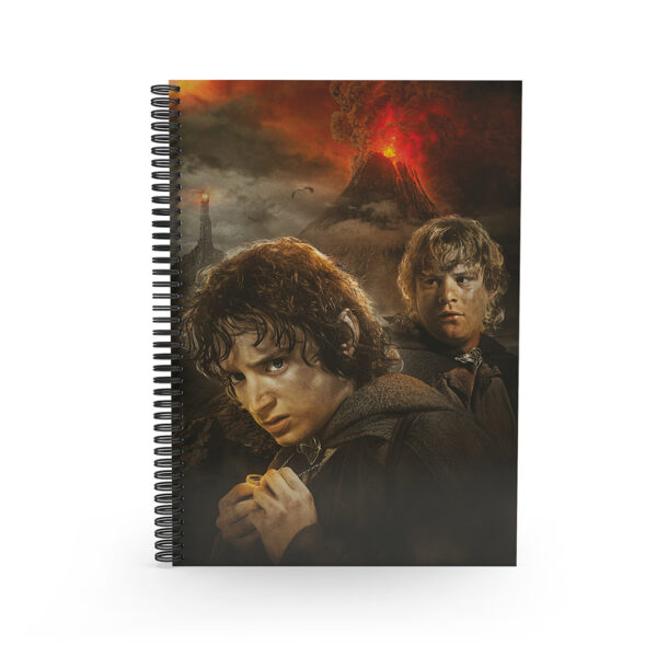*Libreta efecto 3d frodo y sam el señor de los anillos