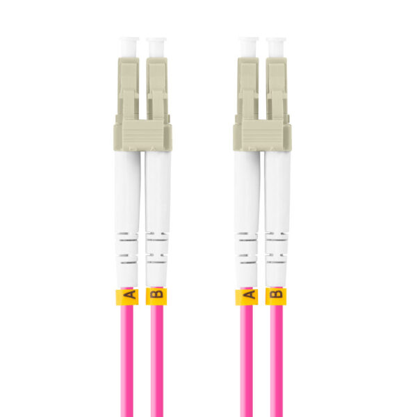 *Latiguillo fibra optica lc - upc lanberg 1m multi duplex om4 50 - 125 lszh violeta