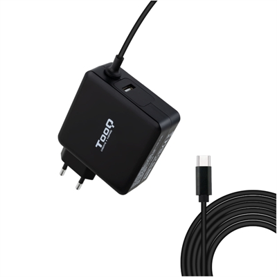 *Cargador portatil tooq tqlc - usbc90pd 90w usb tipo c negro