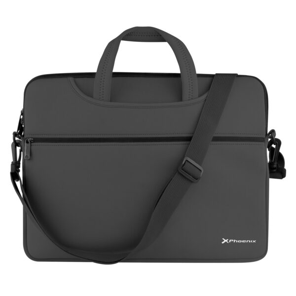 *Funda maletin neopreno phoenix para portátil o tablet hasta 14 pulgadas interior terciopelo negro