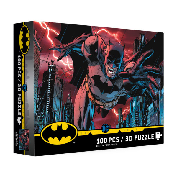 *Puzle 100 efecto 3d batman ciudad universo dc