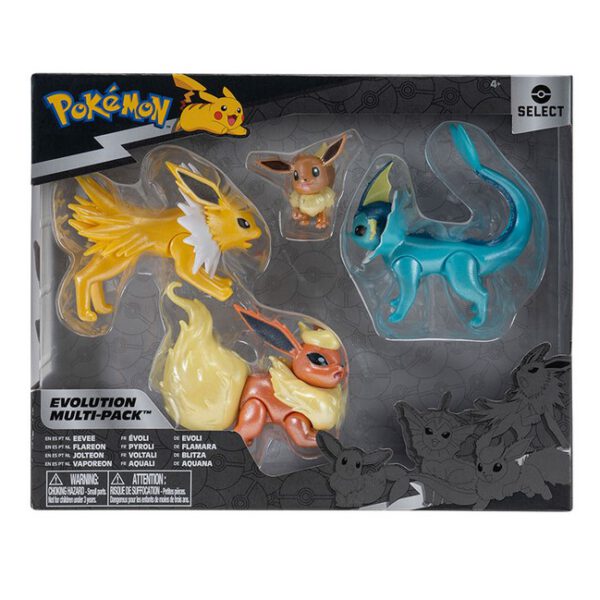 *Figura jazwares pokemon multievolution eevee pack 4
