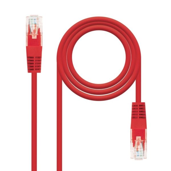 *Latiguillo cable red utp cat.6 rj45 nanocable 0.25m rojo