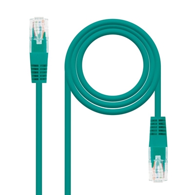 *Latiguillo cable red utp cat6 rj45 nanocable 3m verde