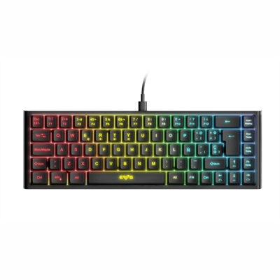 *Teclado energy sistem esg k4 kompact - rgb negro - led rainbow - 69 teclas antighosting - xbox - ps5 - pc - mac