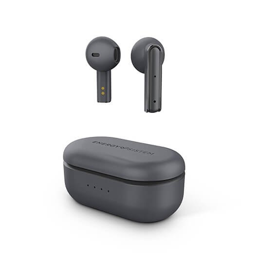 *Auriculares micro energy sistem style 4 grafito bluetooth 5.0 - hasta 25h - mic. integrado - usb - c