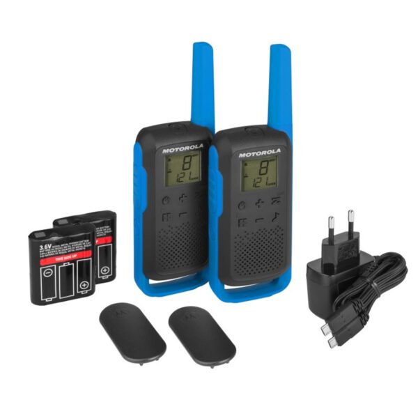 *Walkie talkie motorola t62 azul duo - hasta 8km