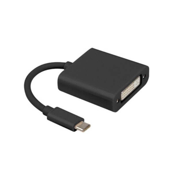 *Adaptador usb lanberg usb tipo c macho 3.1 a dvi - i hembra (24+5) dual link 15cm negro