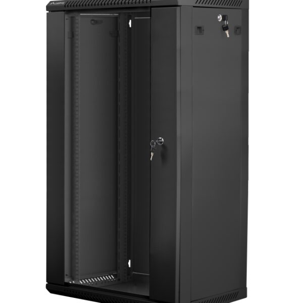 *Armario lanberg mural rack 19 pulgadas 22u - 600x450 flat pack v2 negro