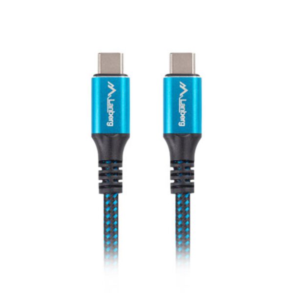 *Cable usb tipo c lanberg 0.5m -  macho - macho -  negro - azul