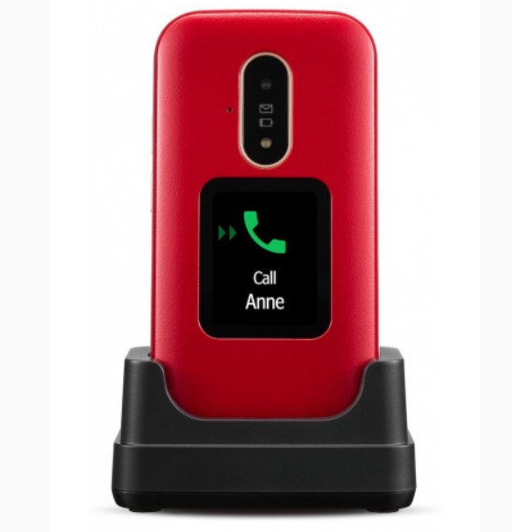 *Telefono movil doro 6880 red - white -  2.8 pulgadas -  2mpx -  4g - rojo y blanco