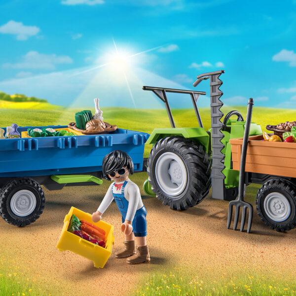 *Playmobil tractor con remolque