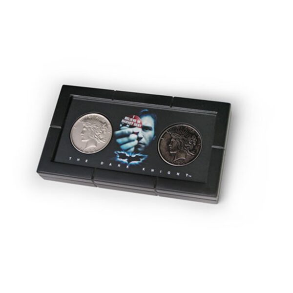 *Set de 2 monedas the noble collection caballero oscuro harvey dent en caja dlx