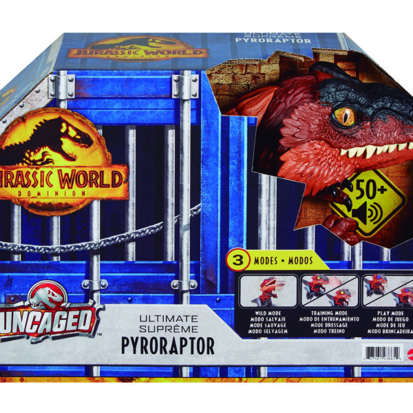 *Figura mattel jurassic world dinosaurio desenjaulado en llamas