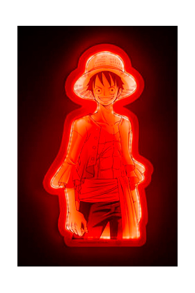 *Mural lampara neon teknofun madcow entertainment one piece luffy 30 cm