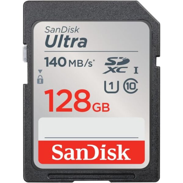 *Tarjeta de memoria secure digital sdxc sandisk ultra - 128gb - clase 10 - sdxc - 140mb - s