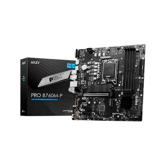 *Placa base msi 1700 pro b760m - p m - atx -  4x ddr5 -  4x sata3 -  2x usb 3.2 -  1x usb tipo -  4x usb 2.0 911 - 7e02 - 009