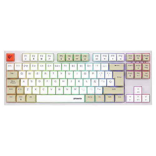*Teclado gaming royal pbt mecanico blanco