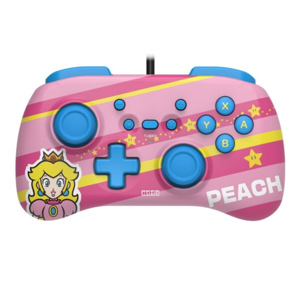 *Gamepad hori controller mini peach para nintendo switch -  cableado