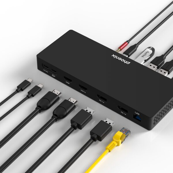*Hub phoenix tipo c docking statión 14 en 1 pd 100w para portátil