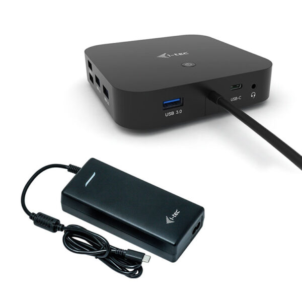 *Docking station con adaptador de corriente universal i - tec usb - c hdmi dp con  de corriente 100 w