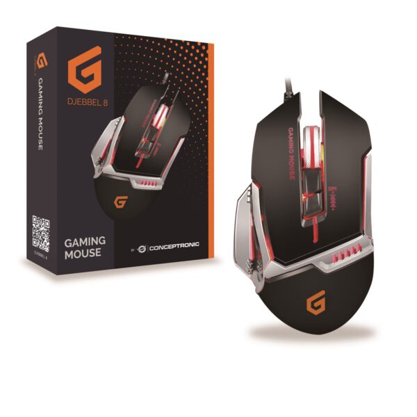 *Mouse raton gaming conceptronic djebbel02b optico - usb - 4000dpi