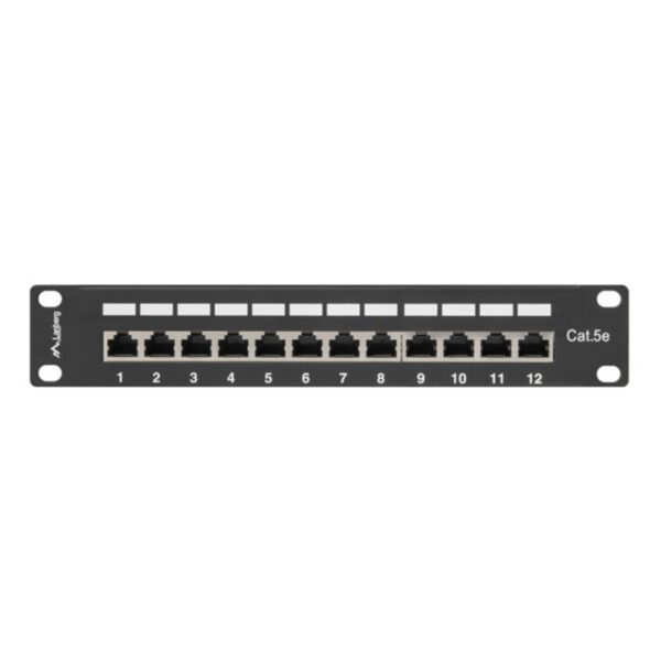 *Patch panel lanberg 12 puertos 1u cat.6 10 pulgadas blindado negro
