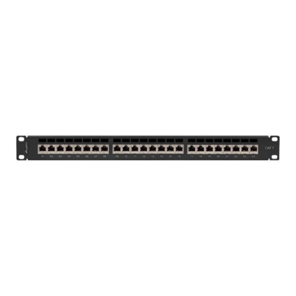 *Patch panel lanberg 24 puertos 1u cat.7 ftp 19 pulgadas negro