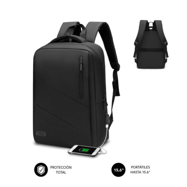 *Mochila subblim city backpack para portatil 15.6 pulgadas negro