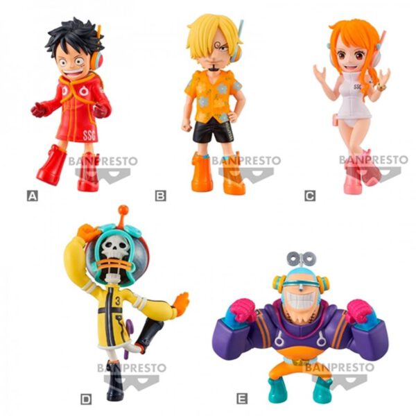 *Figura banpresto one piece world collectable egg head 1 de 7cm unidad aleatoria