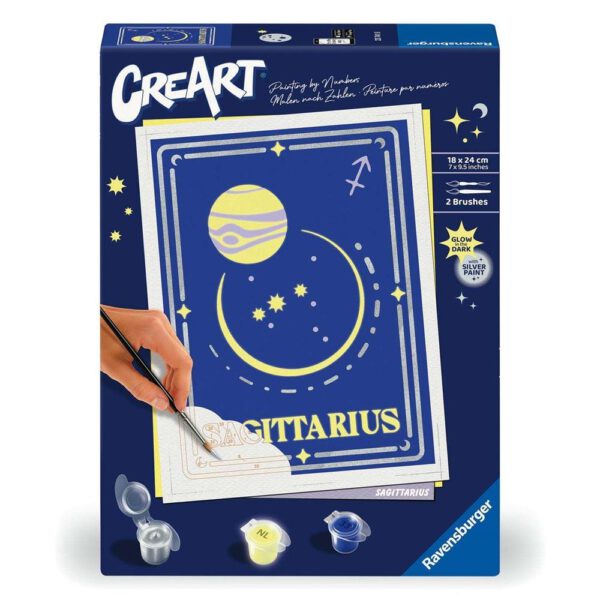 *Kit para pintar con números ravensburger creart serie trend d zodiac: sagitario