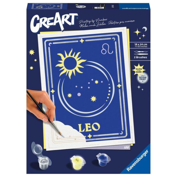*Kit para pintar con números ravensburger creart serie trend d zodiac: leo