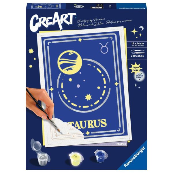 *Kit para pintar con números ravensburger creart serie trend d zodiac: tauro