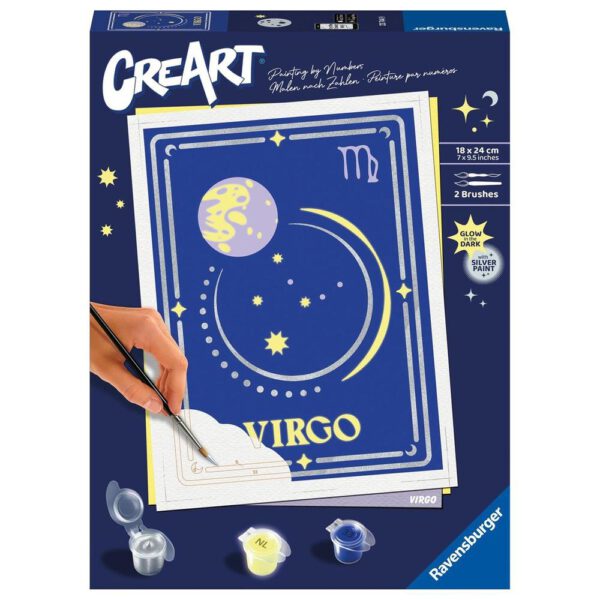 *Kit para pintar con números ravensburger creart serie trend d zodiac: virgo