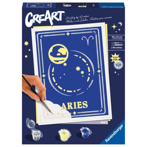 *Kit para pintar con números ravensburger creart serie trend d zodiac: aries