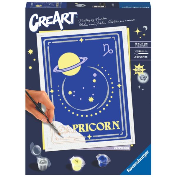 *Kit para pintar con números ravensburger creart serie trend d zodiac: capricornio