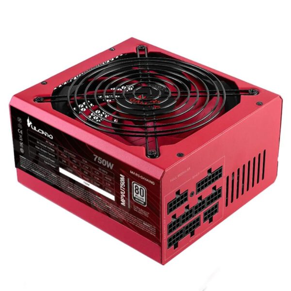 *Fuente de alimentacion mars gaming mpvu750m 750w atx 80+ rojo