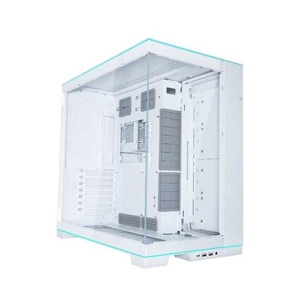 *Caja ordenador gaming lian li e - atx o11d evo rgb cristal templado blanco