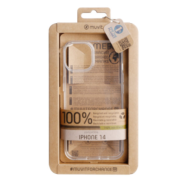 *Funda muvit recycletek para apple iphone 14 transparente