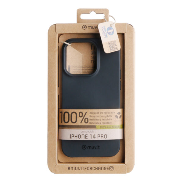 *Funda muvit recycletek para apple iphone 14 pro negra